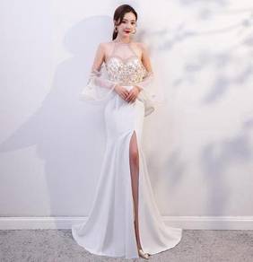 White wedding evening prom dress gown RBP1374