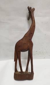 Wood Giraffe Hand carved Tall Kenya Figurine Statu