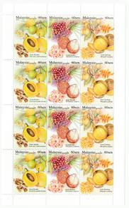 Mint Setenant Sheet Sour Fruits Malaysia 2019