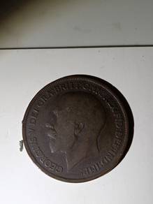 1915 UK one penny coin