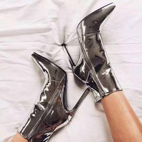 High party heels shoe boots pointed gold RBH0280