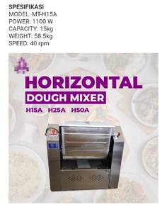 horizontal dough mixer 15kg