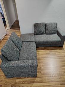 Modern Grey Modular L-Shape / 4-Seater Sofa with O