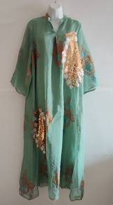 Embroidered Maxi Dress Jubah labuh berlabuci