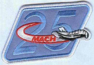 NASA Astronaut Mach 25 Speed Shuttle Space Patch