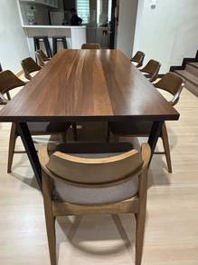 Meja Makan Kayu & 6 Kerusi