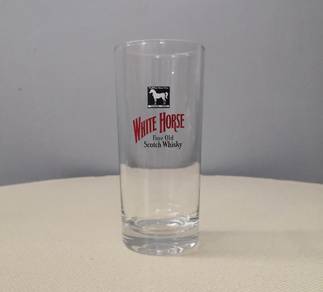 White Horse fine old scotch whisky glass