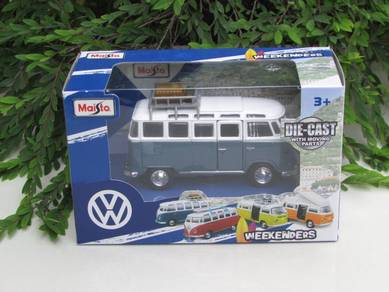 Maisto VW Volkswagen T1 Samba Bus Roof Rack Blue