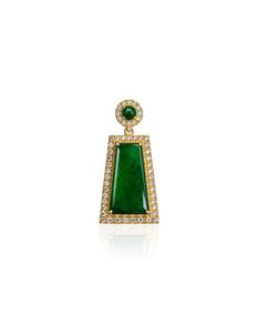 750 YELLOW GOLD DIAMOND & JADE Pendant EC00140YGP