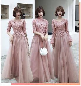 Pink wedding bridesmaid prom gown dress RBBD0103