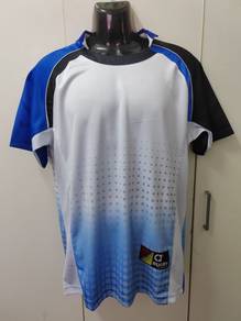 ITEM BARU_ARORA Rugby Shirt size L White_Blue