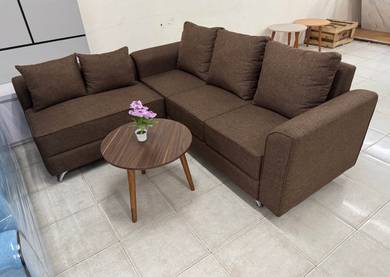 sofa L shaped seat 3 2 like new material canvas