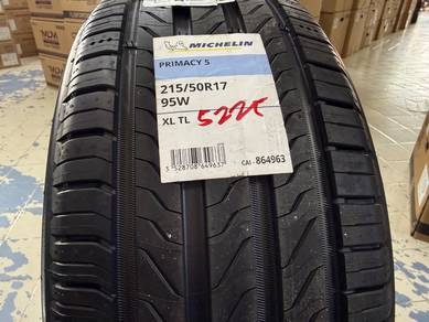 Tayar baru 215 50 17 Michelin primacy 5 offer tyre