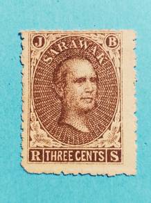 Setem pertama 3 cents James Brooke