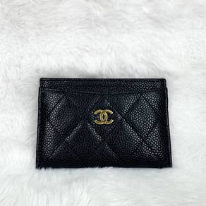 Chanel Caviar Black Cardholder GHW (Serial 25)