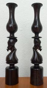 wood candle holders