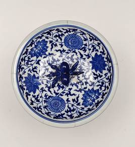 Multi-tiered Ceramic Blue & White Food Container