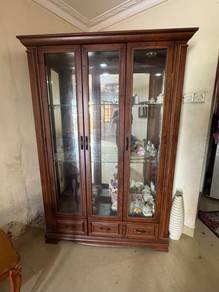 Wooden Display Cabinet with Glass Doors