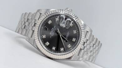 Rolex DateJust 41mm Diamond Grey Dial