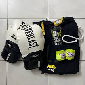 Everlast 12oz Gloves + Venum Pants + Twins Wrap