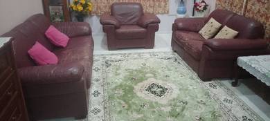 Leather Sofa Set - 3 +2+1 seater, Sofa kulit