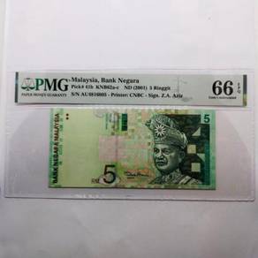 Malaysia RM5 2001 P 41b AU4816805 UNC PMG 66 EPQ