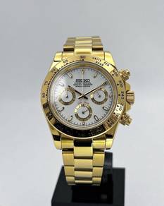 Custom Seiko Mod 39.5mm White Gold Daytona