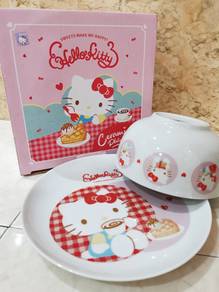 Hello Kitty Ceramic Plate and Bowl Set
