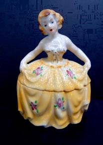 Vintage Victorian Lady Trinket Box