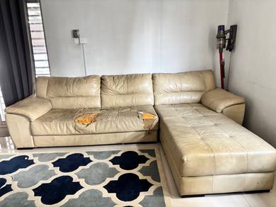 Leather L-Shaped Sofa