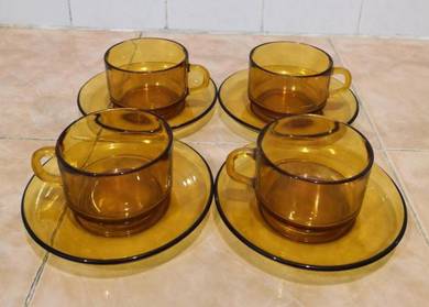 Cawan piring antique retro vereco tea set 4