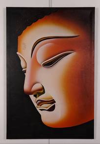 Buddha Profile – Oil Painting (Unsigned)