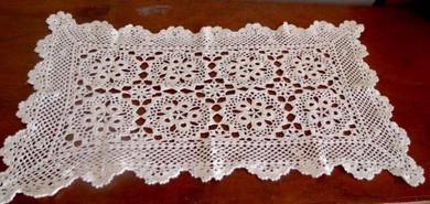 Hand crochetted Rectangular Cloth (28 x 16 inches)