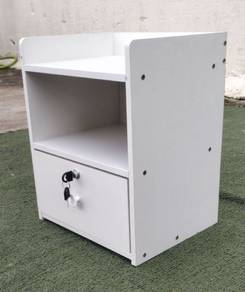 ST002W  NEW  Meja Tepi Katil 1 Drawer Side Table