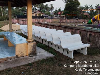kerusi batu terazzo taman landscape 