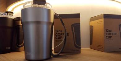 ZUS Coffee 12oz Ceramic Coated Coffee Cup + Lit