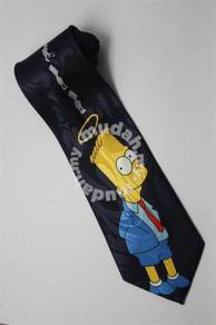 The Simpsons Bart Angel Silk Cartoon Neck Tie