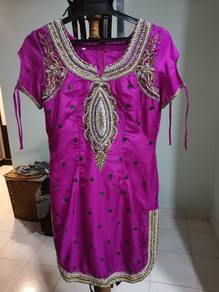 Silk embroidered full punjabi suit 