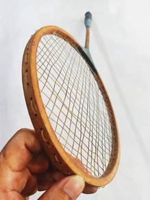 Rare Vintage Blue Ribbon Wood Badminton Rackets