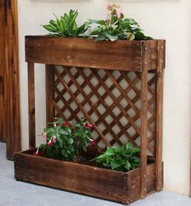 Long Outdoor Plant Flower Stand Garden Bunga pot