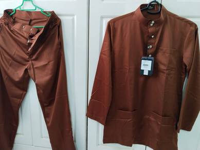Baju Melayu Rich Brown untuk dijual
