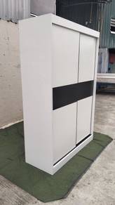 WD02W NEW Almari Baju  Sliding Door Wardrobe White