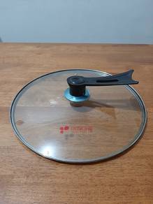 Tempered Glass Pot Wok Cover 32cm with Stand 