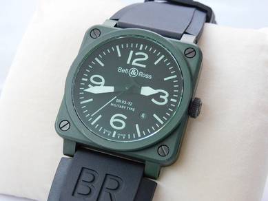 Ceramic Bell and Ross BR03-92 Military Type Green 