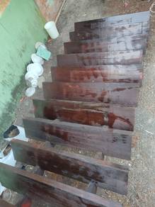 Tangga kayu lama 11anak tangga 5355