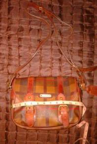 Vintage GIAMAX italy monogram leather square bags