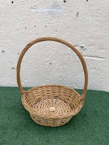 B752 Bakul Anyaman 28 cm Round Gift Hamper Basket