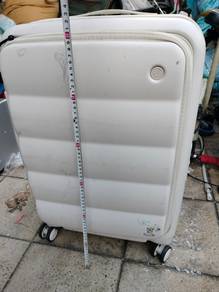 White Rolling Luggage Trolley Bag