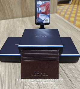 Tommy Hilfiger Leather Credit Card Holder Brown