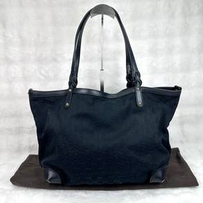 Gucci Black GG Canvas Craft Tote bag